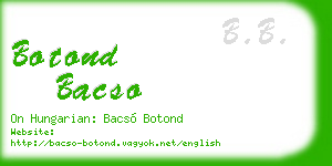 botond bacso business card