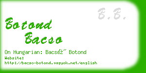 botond bacso business card